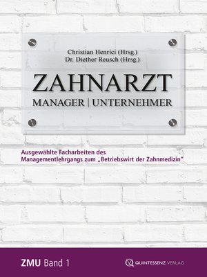 cover image of Zahnarzt / Manager / Unternehmer